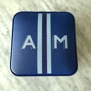 Mark & Graham Small Blue Travel Jewelry Case